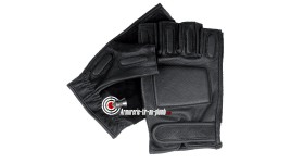 Mitaines en cuir noir -...