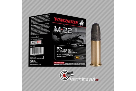 400 cartouches Winchester 22LR 40gr M22