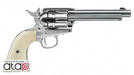 Revolver à bille d'acier Colt SAA 45 couleur nickel