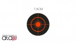 20 autocollants cibles réactives en dimaètre 7.5 cm pour tir aux plombs