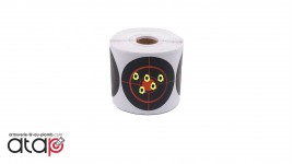 20 autocollants cibles réactives en dimaètre 7.5 cm pour tir aux plombs