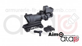 Viseur combo combat scope 4x32 QD et red dot sight noir
