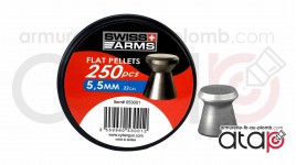 Boite de  250 Plomb Plat Swiss Arms calibre 5,5 mm 