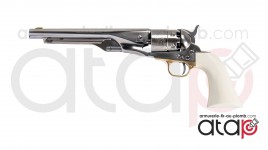 Revolver Poudre Noire Pietta 1860 Army Old Silver Ivoirine