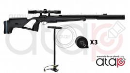 Pack XM1 S4 Suppressor - Carabine à plombs PCP avec pompe et lunette