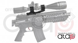Monobloc médium rail picatinny pour corps de lunette diamètre 30 et 25.4 mm