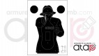Cible de tir silhouette humaine cible Police