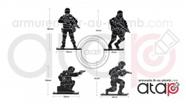 Cibles en métal Soldier Human Target