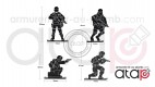 Cibles en métal Soldier Human Target