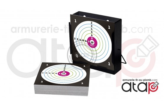 Porte Cible Plat Powair + 100 Cibles 14 x 14 cm